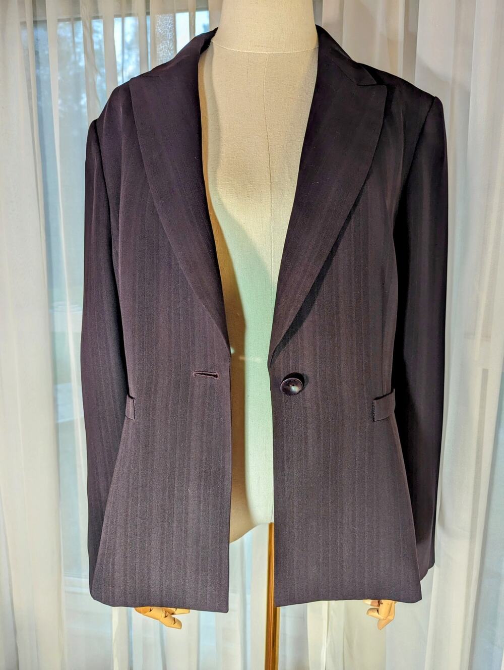 Ann Klein Suits blazer, deep purple - Size 14 - EUC